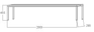 Ławka do szatni - szerokość 2000 mm A6240 - 2