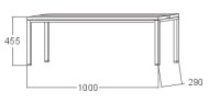 Ławka do szatni - szerokość 1000 mm A6280 - 1