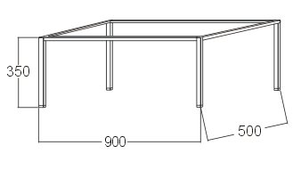Podstawa do szafy A6680 - szerokość 900 mm - 2