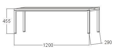 Ławka do szatni - szerokość 1200 mm A6270 - 1