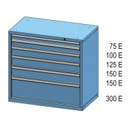 Kontenerek z szufladami ZC 99-4 - 2