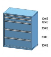 Kontenerek z szufladami ZC 120-3 - 2