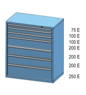 Kontenerek z szufladami ZC 120-5 - 2