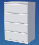 Metalowa kartoteka czteroszufladowa G2324 - 2