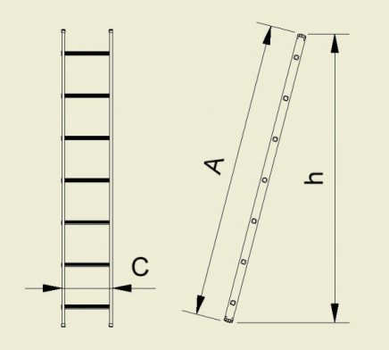 Prosta drabinka podporowa Eurostyle (6 modeli) - 2