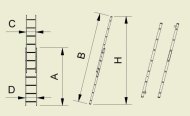 Drabina dwuczęściowa rozkładana Eurostyle (6 modeli) - 2