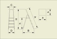 Drabina aluminiowa 8-stopniowa łącznie z platformą Eurostyle 918 - 2