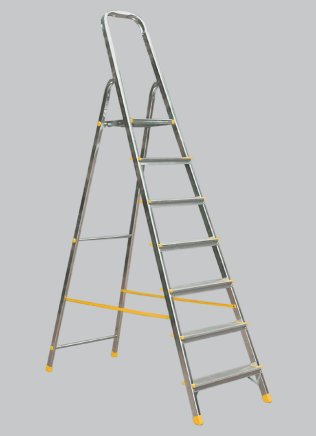 Drabina aluminiowa 8-stopniowa łącznie z platformą Eurostyle 918 - 7