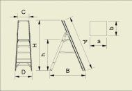 Drabina aluminiowa 8-stopniowa łącznie z podestem Forte 9308 - 2
