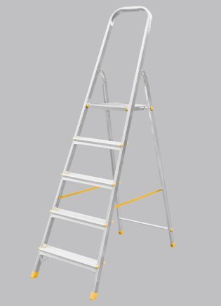 Drabina aluminiowa 7-stopniowa łącznie z platformą Eurostyle 917 - 4