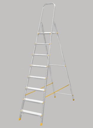 Drabina aluminiowa 7-stopniowa łącznie z platformą Eurostyle 917 - 7