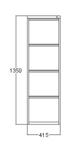 Szafka na dokumenty metalowa Kovona G2430 - 3