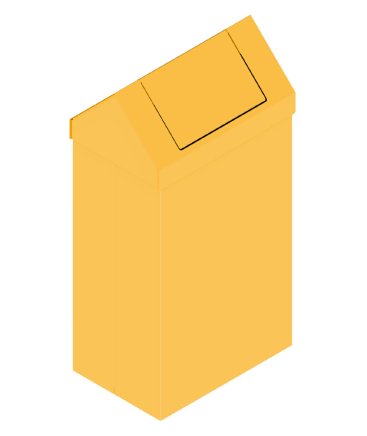 Metalowy kosz na śmieci 90L typu KOS 1262 - 6