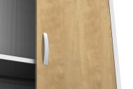 Metalowa szafa na dokumenty z drzwiami laminowanymi typu SPS 01AL - 4