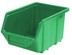 Pojemnik plastikowy Ecobox średni - kolor zielony