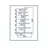 Regał konsolowy typu choinkowego – dwustronny typ 97848 - 1