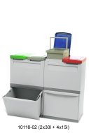 Zestaw koszy na śmieci ekomoduł 800x300 typ 143-67112 - 2