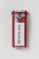 Brelok KEY CLIP - kolor czerwony