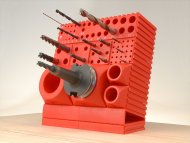 Plastikowy stojak CNC do frezów z chwytem cylindrycznym 6 mm - 7