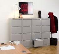Metalowa szafka na dokumenty A4 z 4 szufladami - Bisley BS4E/FLS - 10