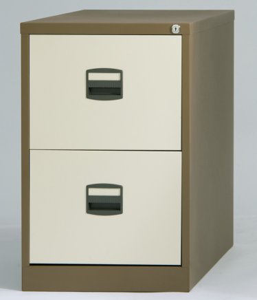 Metalowa szafka kartotekowa dwuszufladowa Bisley CC2H1A/FLS - 2
