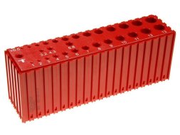 Plastikowe pudełko do przechowywania wierteł D1-D13,5