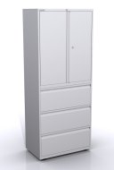 Szafka na dokumenty z drzwiami i szufladami SYC08/36D/3