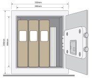 Duży sejf domowy hotelowy Yale Value YSV 390 - 2