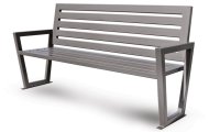 Nowoczesna ławka Seo w całości wykonana z metalu