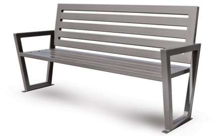 Nowoczesna ławka Seo w całości wykonana z metalu - 1