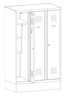 Szafa metalowa o obniżonej wysokości MSum 330S szerokość 900 mm - 2