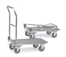 Wózki platformowe aluminiowe ze składaną rączką KW (2 modele)