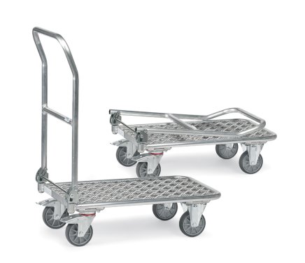 Wózki platformowe aluminiowe ze składaną rączką KW (2 modele) - 1