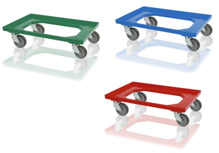 Wózek do transportu skrzynek i pojemników - 2 koła skrętne (6 modeli) - 1