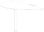 Łącznik półokrągły do ​​stołów Stb Comfort o głębokości 800 mm - 1