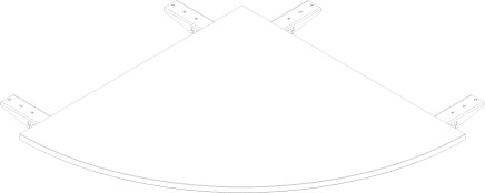 Łącznik kwadratowy do stołów Stb Comfort o głębokości 600 mm - 1