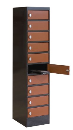 Szafka na laptopy SZNL 4110 - 10 przegródek z instalacją elektryczną - 7