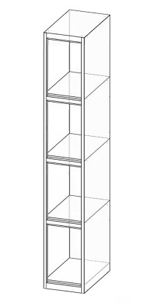 Szafka szatniowa z czterema schowkami XS34-18 - 4