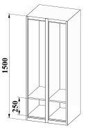 Szafa metalowa z dwudrzwiowa XS62-15 - 4