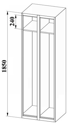 Szafa metalowa z dwojgiem drzwi XS62-18 - 6