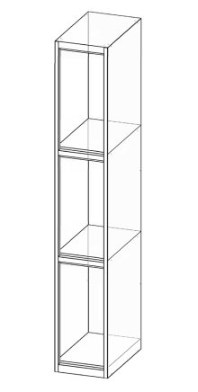 Szafka metalowa z trzema schowkami XS33-18 - 4