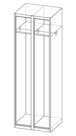 Szafa metalowa z dwojgiem drzwi XS82-18 RAL 7035/5012 - 4