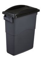 Pokrywa do kosza EcoSort z uchylną klapą - kolor czarny