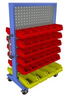 Mobilny panel dwustronny z wyposażeniem PSZ_22_B_VAR_6
