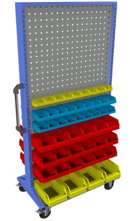 Mobilny panel dwustronny z wyposażeniem PSZ_23_B_VAR_6 - 1