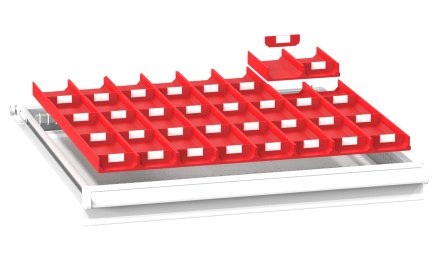 Plastikowe przegródki szufladowe ZB 36 x 36D - 1