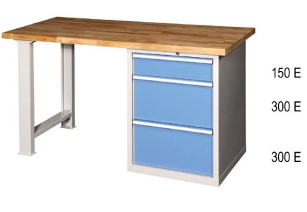Stoły warsztatowe serii E, szerokość 1500, głębokość 700 lub 800, wysokość 880 lub 890 mm (6 modeli) - 2