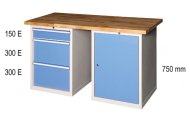 Stoły warsztatowe serii L, szerokość 2500, głębokość 700 lub 800, wysokość 880 lub 890 mm (6 modeli) - 2