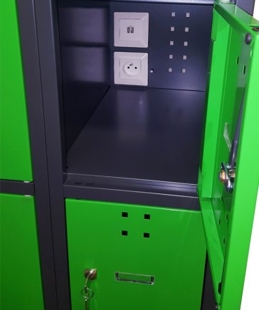 Szafka do ładowania urządzeń mobilnych z portami USB SBE_32_B8 - 5