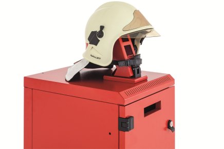 Odchylany uchwyt na kask, kolor RAL 3000 - 3